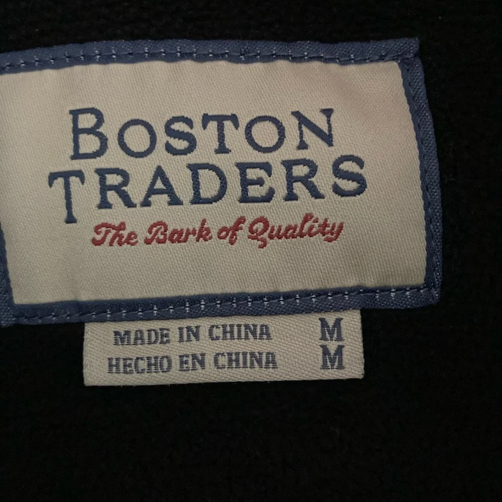 Boston Traders Utility Jacket Fleece Flannel Outerwear Plaid Black White Medium